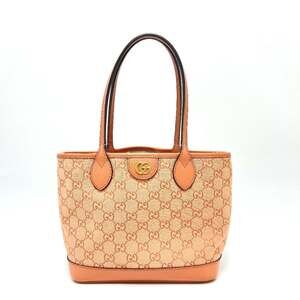 GUCCI Authentic Pink Canvas Tote Bag